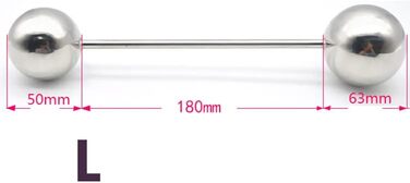 Анальний масажер ScreaAss з нержавіючої сталі з подвійним наконечником, кулі, дildo, для чоловіків та жінок, 38/50/63 мм, стимулятор G-точки, масажер простати