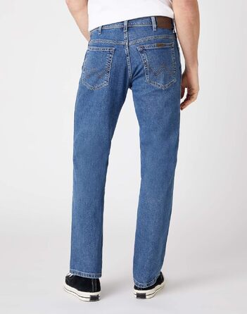 Чоловічі джинси Wrangler Regular Fit Regular - середня посадка, чорні, Stonewash (W44 L30)