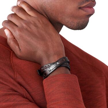 Чоловічий годинник Fossil Vintage Casual з коричневим шкіряним ремінцем та сталевим корпусом