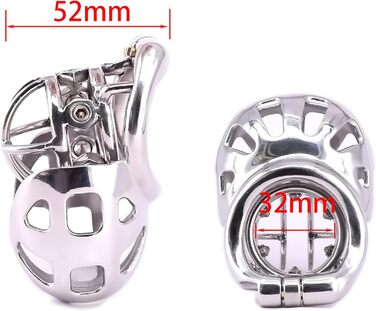 Металевий кайданок для яєчок з кільцем для пеніса, срібний, 40 мм | Кайданок для яєчок, преміум якість