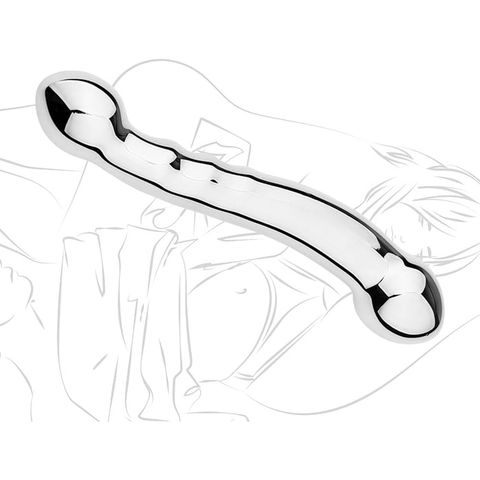 Анальний плаг з нержавіючої сталі GUYOS Doppelkopf для стимуляції G-точки та простати, 710г