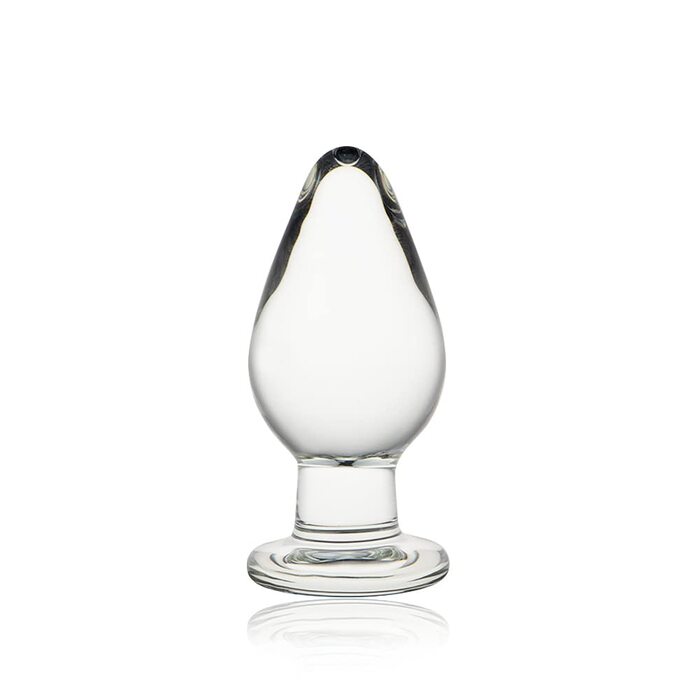 Анальний розширювач-пробка з кришталю та силікону 4 см для пар – стимулююча іграшка для секс-ігор
