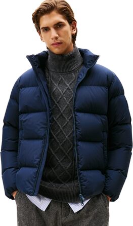 Чоловіча пуховика Tommy Hilfiger Down Stand з коміром-стійкою, XXL, колір Blue (Desert Sky)