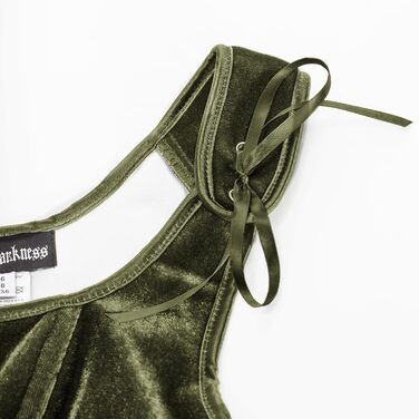 Корсет жіночий Ренесанс SCARLET DARKNESS, оливковий, з мереживом та шнурівкою