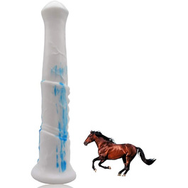 Аналдильт Ролука 27 см: стимулятор G-точки, масажер простати (білий + синій)