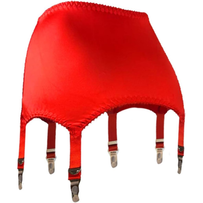 Сексуальний корсет для жінок WJDREPKHY з мережива, 6-разове регулювання, металеві кліпси, неслизький пояс для панчіх до коліна, 3XL, червоний