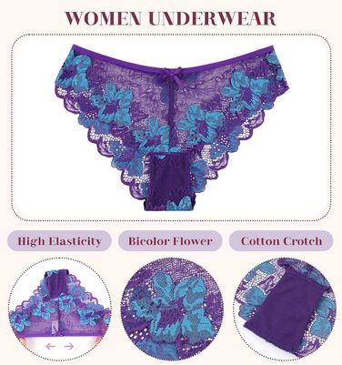 5 пар жіночих трусиків: мереживо, безшовні, сексуальний бразильський комплект, дихаючі, гіпстер, сліп, A-5