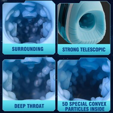 Автоматичний тренажер для фітнесу для чоловіків з підігрівом та багаточастотною функцією