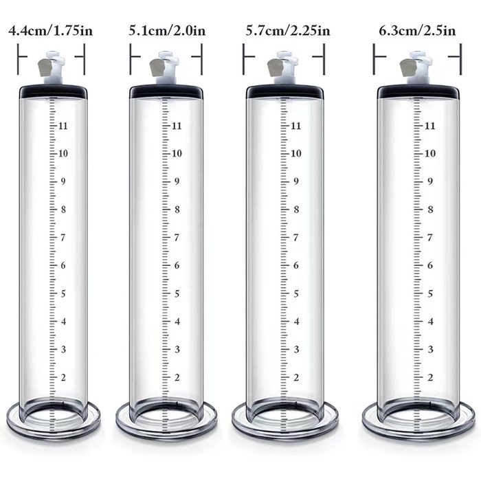 Вакуумна помпа для збільшення пеніса Qiyasex з манометром, знімний презерватив, м'яка та гнучка (30.5*4.4 см)
