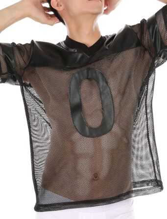 Чоловіча футболка AIEOE з сітчастою вставкою, спортивна, коротка, сітка, сексуальна, топ - S