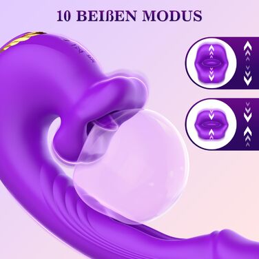 Вібратор для жінок Dildo з 10 режимами вібрації та 10 смаками язика, стимулятор клітора, для пар