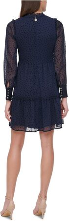 Сукня трапеція Tommy Hilfiger жіноча з довгим рукавом, колір Sky Captain/Black, розмір 42