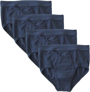 HERMKO 3240 чоловічі труси (4 шт. в упаковці) з вирізом та м'яким поясом, бавовна Bio, XL, морський колір