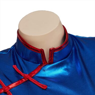 Костюм для косплею iSHOWcos Chi Chi - Чонгсам, сексуальне синє плаття, костюм на Хелловін, 3XL