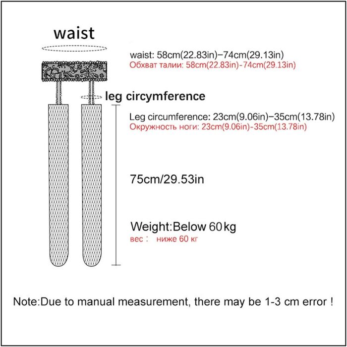 Шкарпетки ZGP Jubilant з мереживом, м'яким поясом та стрічкою, спідня білизна, панчіх-гольфи для жінок, квітковий принт (7054)