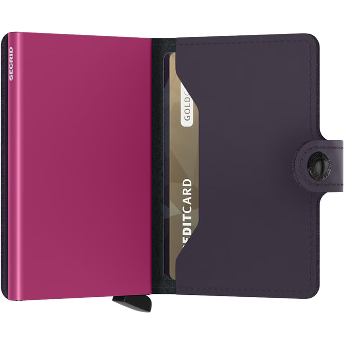 Слідовий гаманець-картхолдер Secrid Miniwallet Matte для жінок та чоловіків, Dark Purple-fuchsia (10.2 x 6.5 x 2.1 см)
