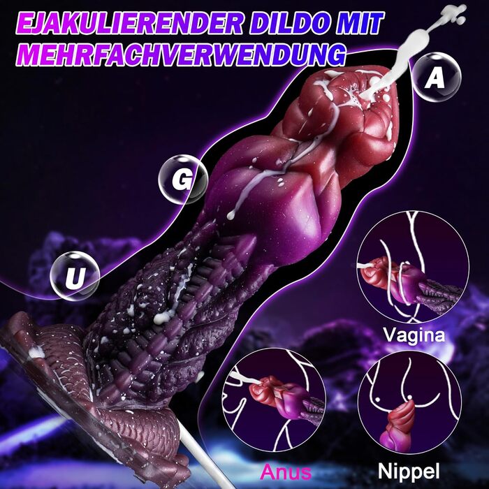 Силіконовий дildo-дракон зі спреєм, 19 см, анальний плаг для жінок та чоловіків