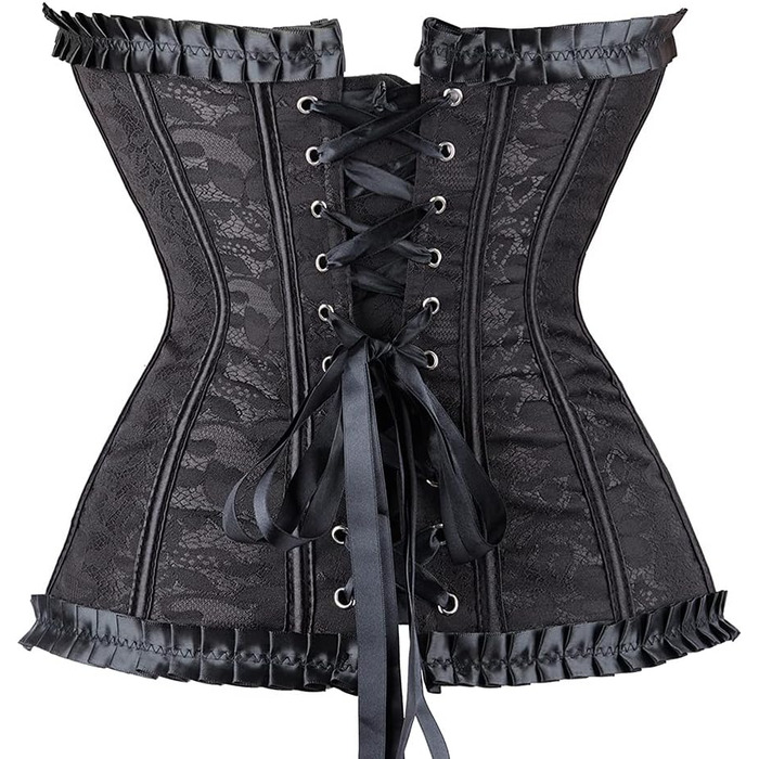 Корсет Grebrafan для жінок: чорний, мереживний, класичний (28-30)