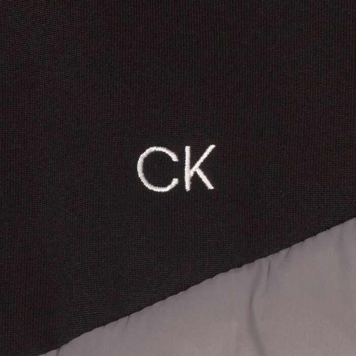 Чоловічий гібридний гольф-жилет Calvin Klein Frontera на блискавці, XL, сріблястий/чорний