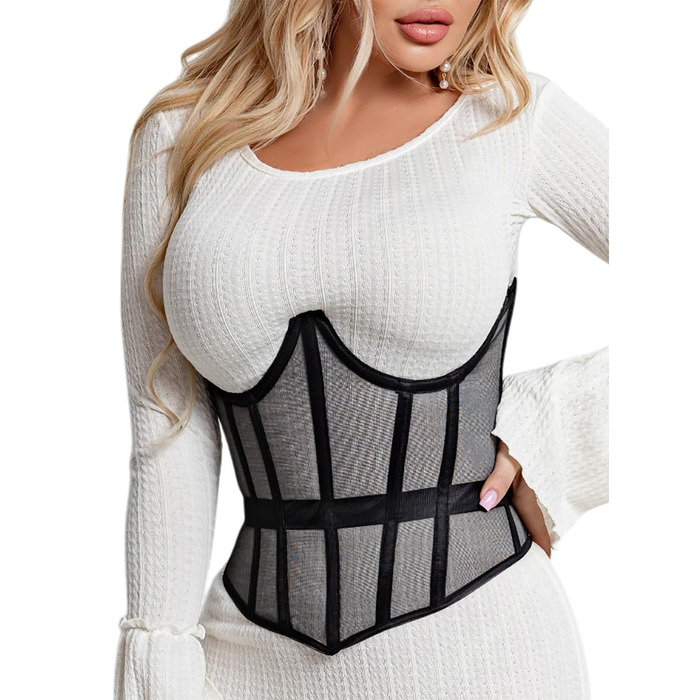 Корсет для фігури жіночий Meh-Korett, Body shaper, чорний, XS