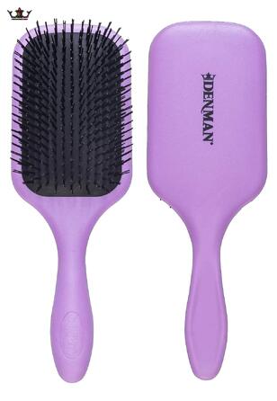 Щітка для розплутування волосся Denman Tangle Tamer Ultra D90L, paddle-браш для кучерявого та натурального волосся, для вологого та сухого використання (Ліловий)