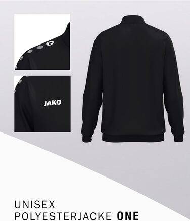 Спортивна куртка JAKO One унісекс із переробленого поліестеру з функцією Keep Dry, чорна, розмір XL