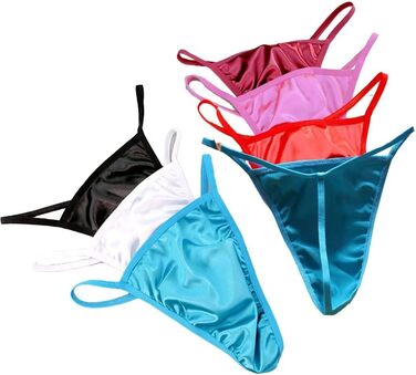 Чоловічі танга Faringoto з атласу, T-подібний низ, дизайн Gay-Sissy, танга для чоловіків L, 6 кольорів + синій