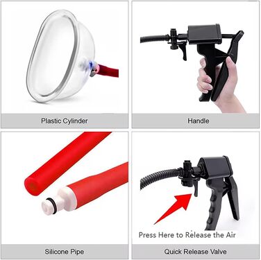 Вакуумна жіноча грудна насос-стимулятор для ніпелів та клітора, SM іграшка для дорослих