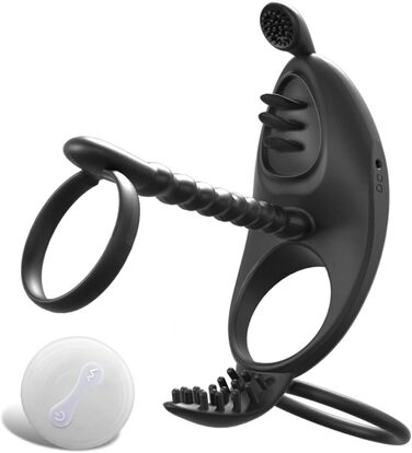 Вібруючі кільця для пениса для пар з пультом дистанційного керування - 7 режимів, масажер для чоловіків, сексуальні іграшки для пар