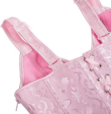 Корсет-чокер Corsage Karneval для жінок, рожевий, XL. Корсет-чокер, ремені під груди, клубний одяг, для створення тонкої талії.