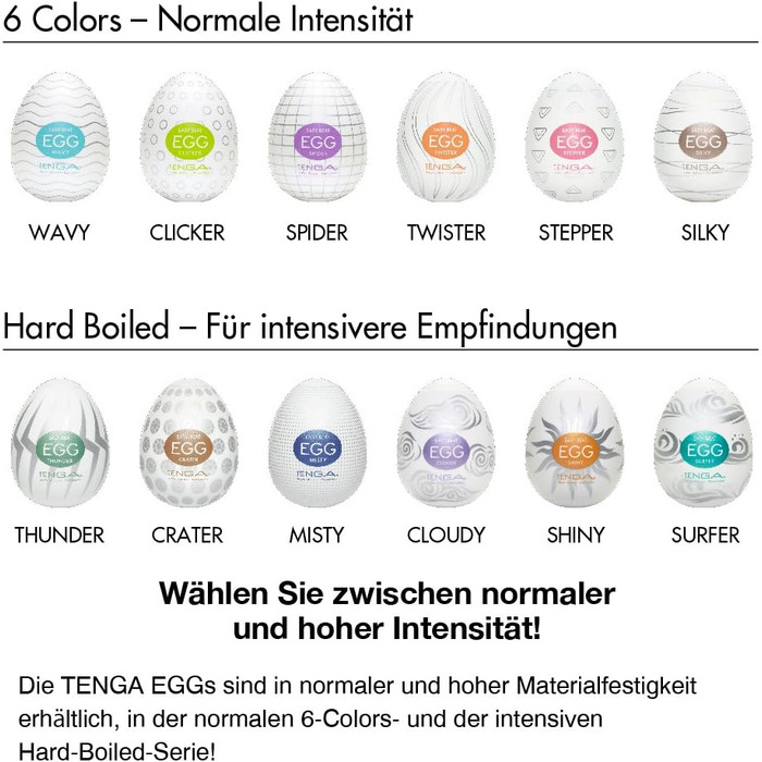 TENGA Eier Crater - одноразовий масажер для чоловіків (6 шт.)