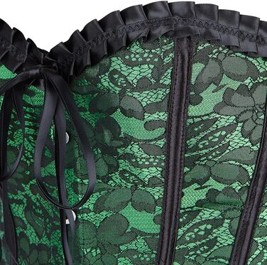 Корсет Grebrafan для жінок, корсет-боді з мережива, класичний, зелений, 42-44