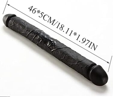 Двосторонній дилда Zooma Ultra-Long з реалістичного силікону, чорний