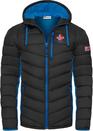 Чоловіча зимова куртка Nebulus MERIK: тепла outdoor-куртка для прогулянок, чорно-кобальтова, розмір XL
