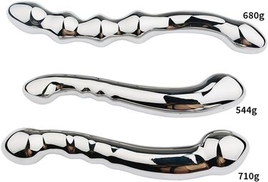 Анальний плаг з нержавіючої сталі GUYOS Doppelkopf для стимуляції G-точки та простати, 710г