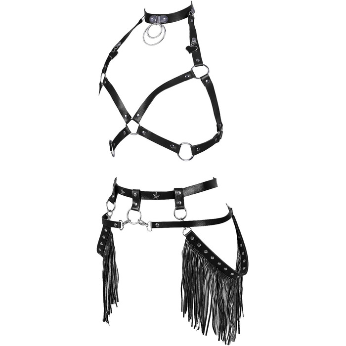 Жіночий корсет-нагрудник у стилі панк з ремінним поясом. Аксесуар для вечірок, танців, готичного стилю. Чорний колір.