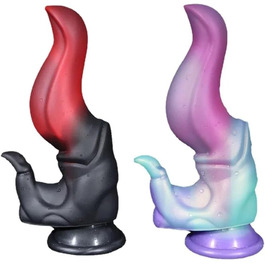 Анальний та вагінальний дildo з силікону для чоловіків та жінок, 14 см, фіолетовий