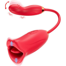 Вібратор для жінок Swing G-Spot з 10 режимами лизання та кусання, рожевий вібратор-дилда для стимуляції клітора, дорослий секс-іграшка для жінок та пар RF37-RD