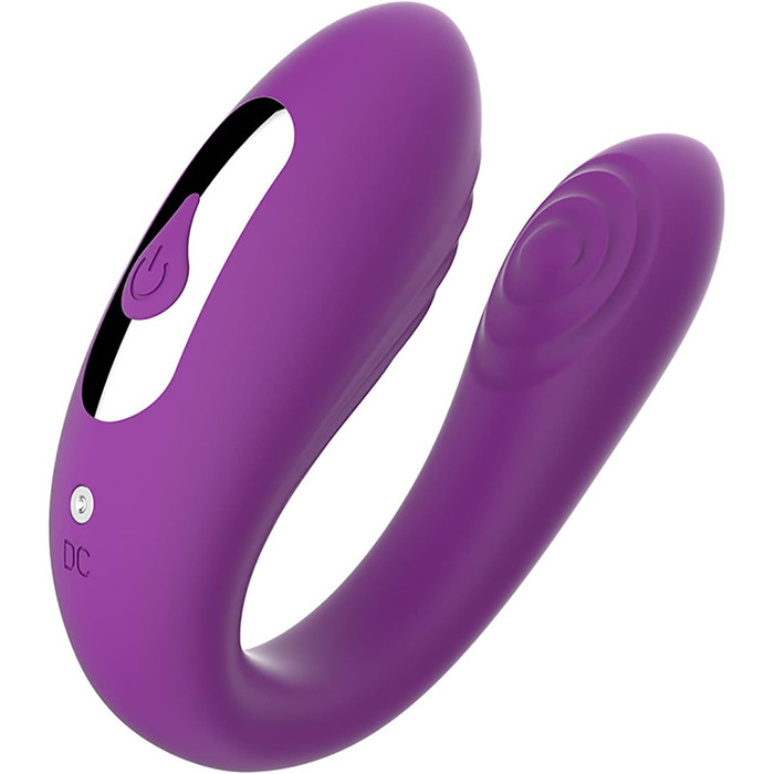 Вібраційна паличка U-подібної форми з двома моторами для стимуляції клітора та вагіни. Силікон, м'яка, для парної гри, бездротове яйце-вібратор. Іграшка для дорослих.