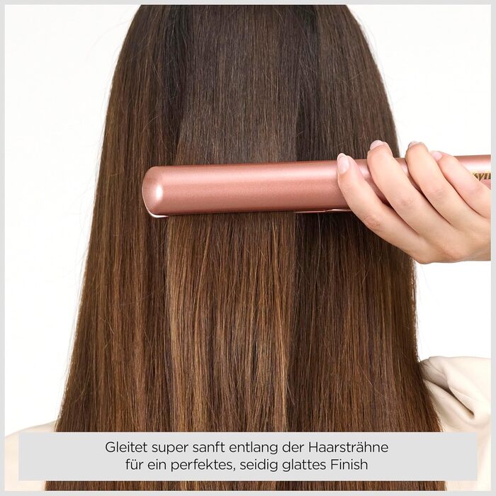 Випрямляч для волосся BaByliss Rose Gold 2598PE з керамічними пластинами, регулювання температури до 235°C, швидкий нагрів, універсальна напруга