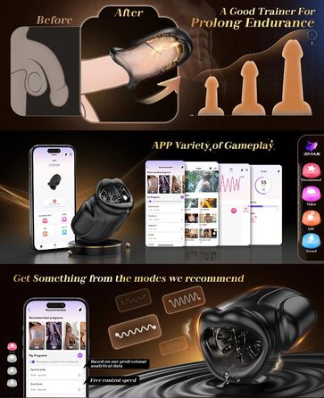 Електричний мастурбатор JFRong з 10 режимами вібрації - стимулятор пеніса для чоловіків (червоний)