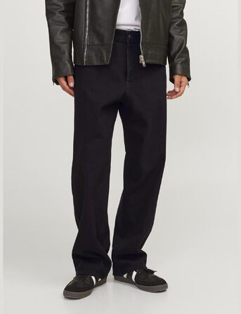 Чоловічі широкі джинси Jack & Jones JJIALEX Baggy Fit, чорний денім (32W / 36L)