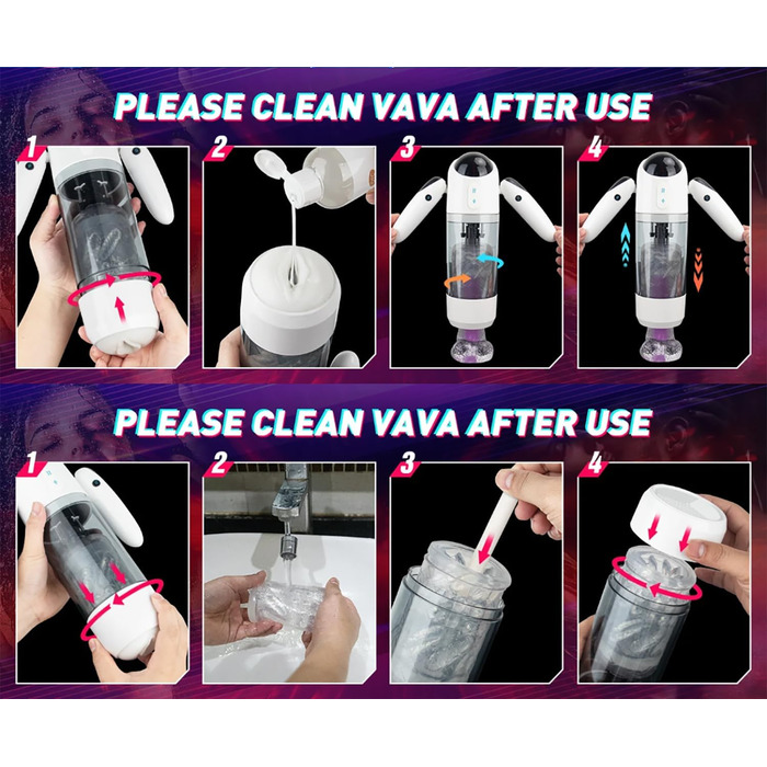 Електричний мастурбатор з ручкою для чоловіків – автоматичний стимулятор пеніса, секс-іграшка для соло, телескопічний, з ротацією та функцією всмоктування