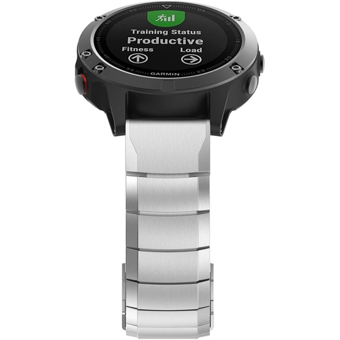 Сталевий металевий ремінець для Garmin Fenix 7, 7S, 7X, 6X, 6 Pro, 5X, 5, 3HR, Epix — 22мм, Easyfit, колір агат