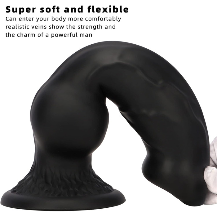 Анальний пробка-дилаттор у вигляді вовка Hrekssi з силікону (XS/S/M/L/XL) для масажу G-Spot та простати