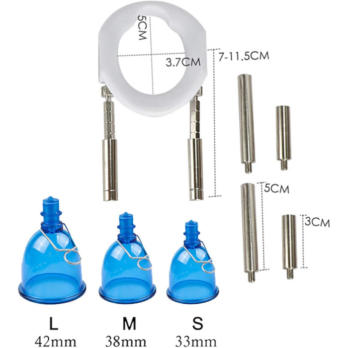 Набір для збільшення статевого члена Yasexx: пеніс-насос, екстендер, стимулятор ерекції