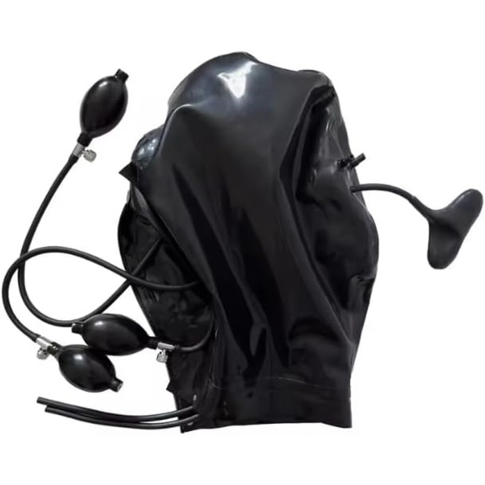 Костюм з латексу Gaylop з маскою та надувним шлангом, чорний