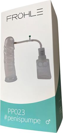 Анатомічний вакуумний насос для ерекції FRÖHLE PP023 XXL Professional, скляний, 1 шт.