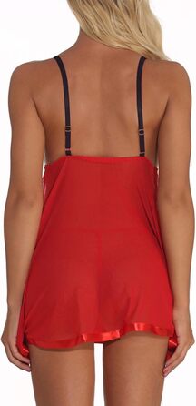 Сексуальна спідня білизна для жінок: мереживний комплект Babydoll з лаку, великі розміри (3XL), спідня сорочка Negligee