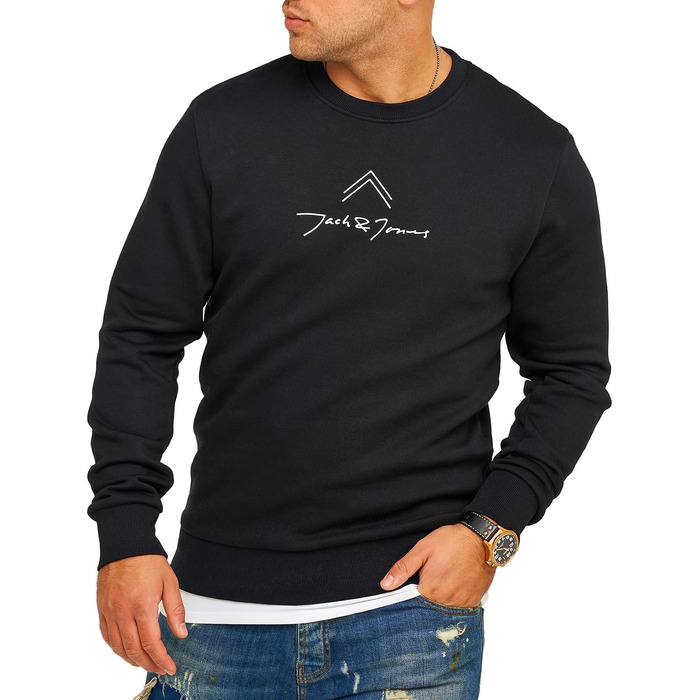 Чоловічий світшот Jack & Jones Infinity Austin, чорний, розмір S